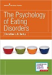 book cover with the title The Psychology of Eating Disorders and four empty bowls one red, one green, one orange, one navy blue.